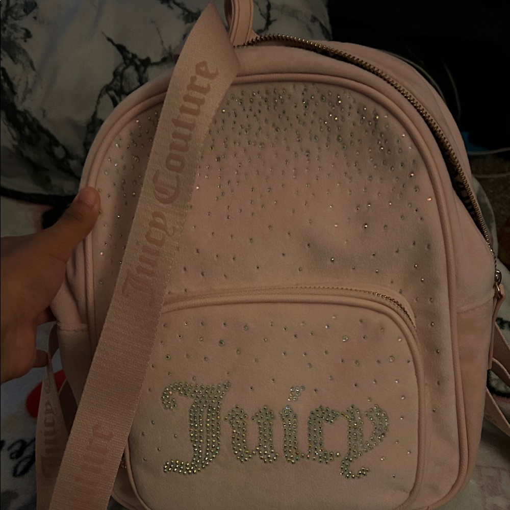 Juicy Couture Light Pink Backpack with Sparkling Details